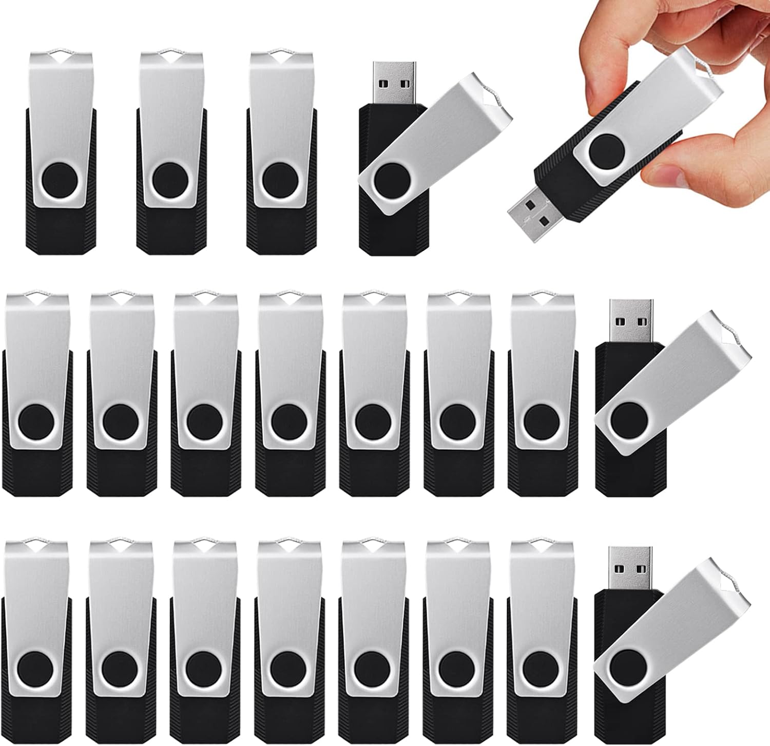 TOPESEL 10 Pack 32GB USB 3.0 Flash Drives Memory Stick USB3.0 Thumb Drives 32GB 10PCS, Black Pack of 2