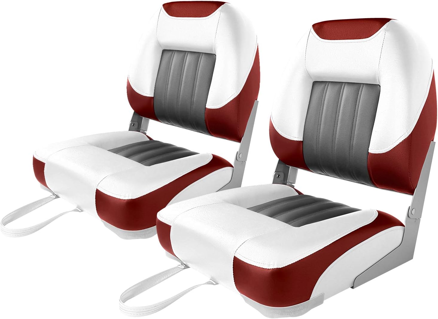 XGEAR Deluxe Low Back Boat Seat, Fold-Down Fishing Boat Seat