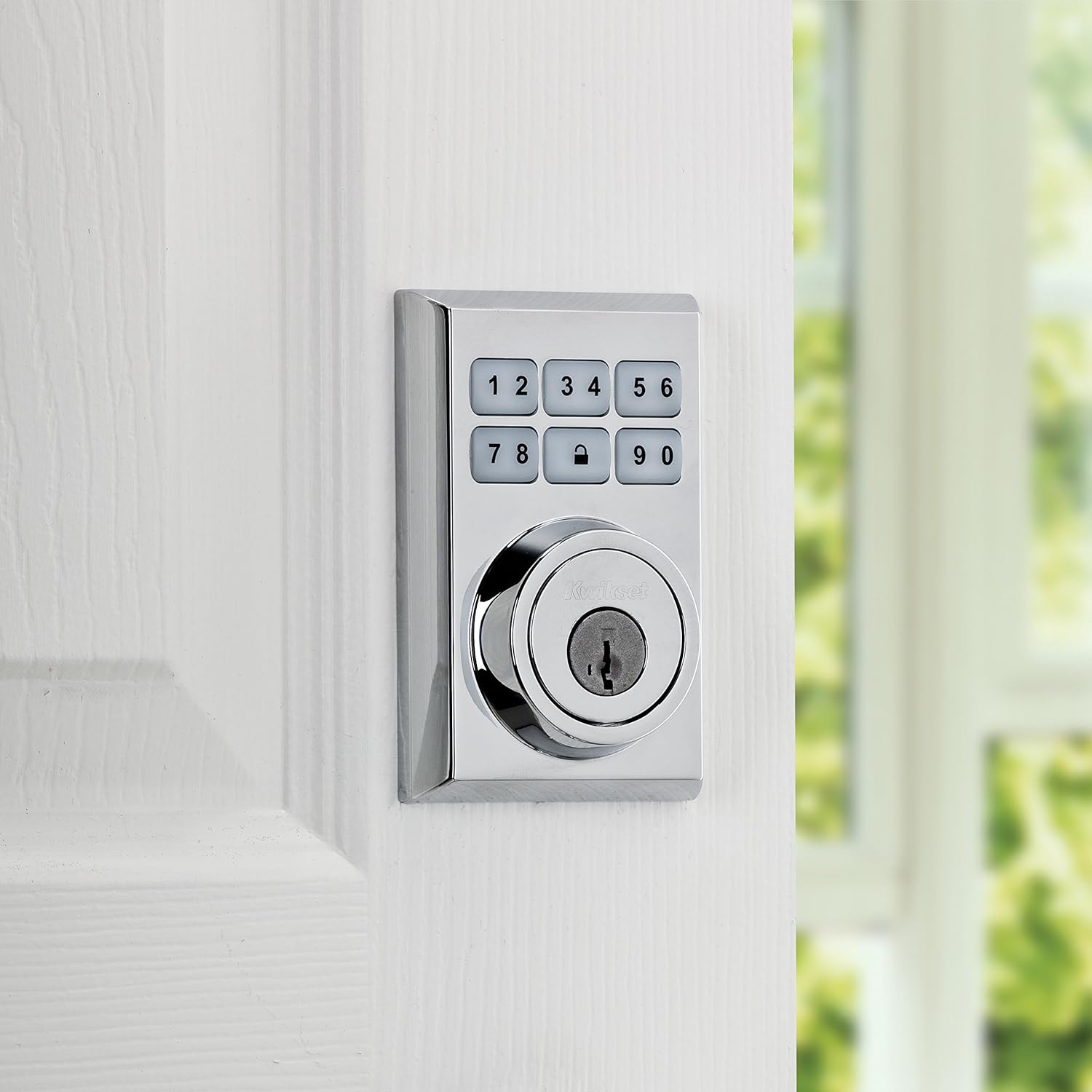 910CNT ZW500 15 SMT CP Z-Wave Contemporary Deadbolt - Satin Nickel
