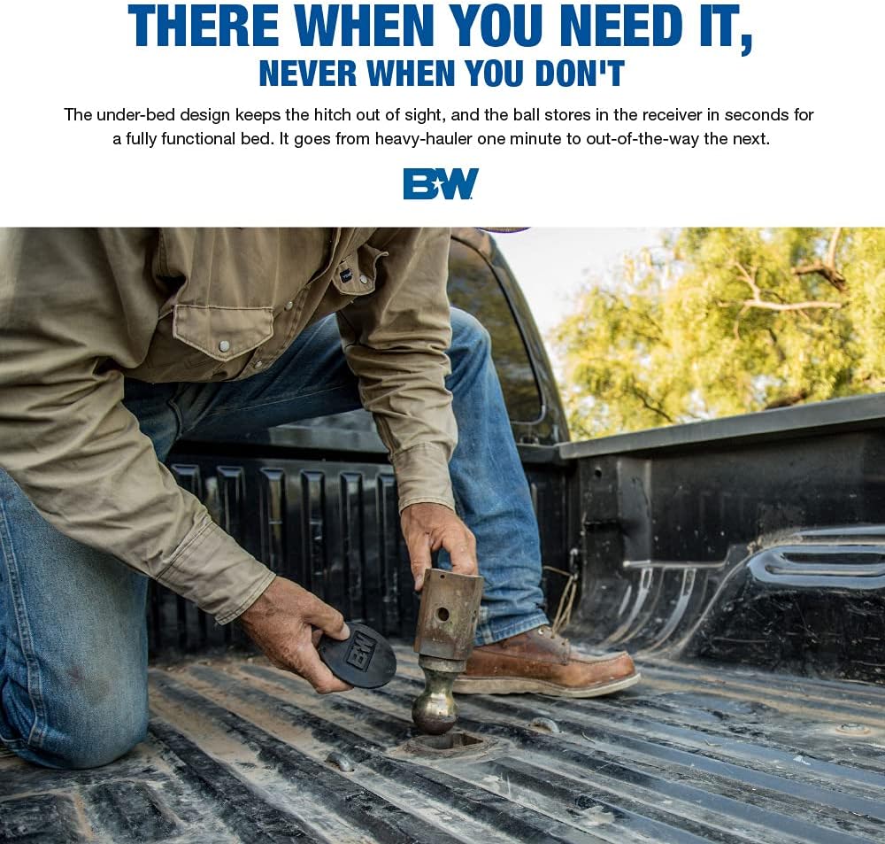 B&W Trailer Hitches Turnoverball Gooseneck Hitch - GNRK1384 - Compatible with 2014-2018 Ram 2500 Trucks