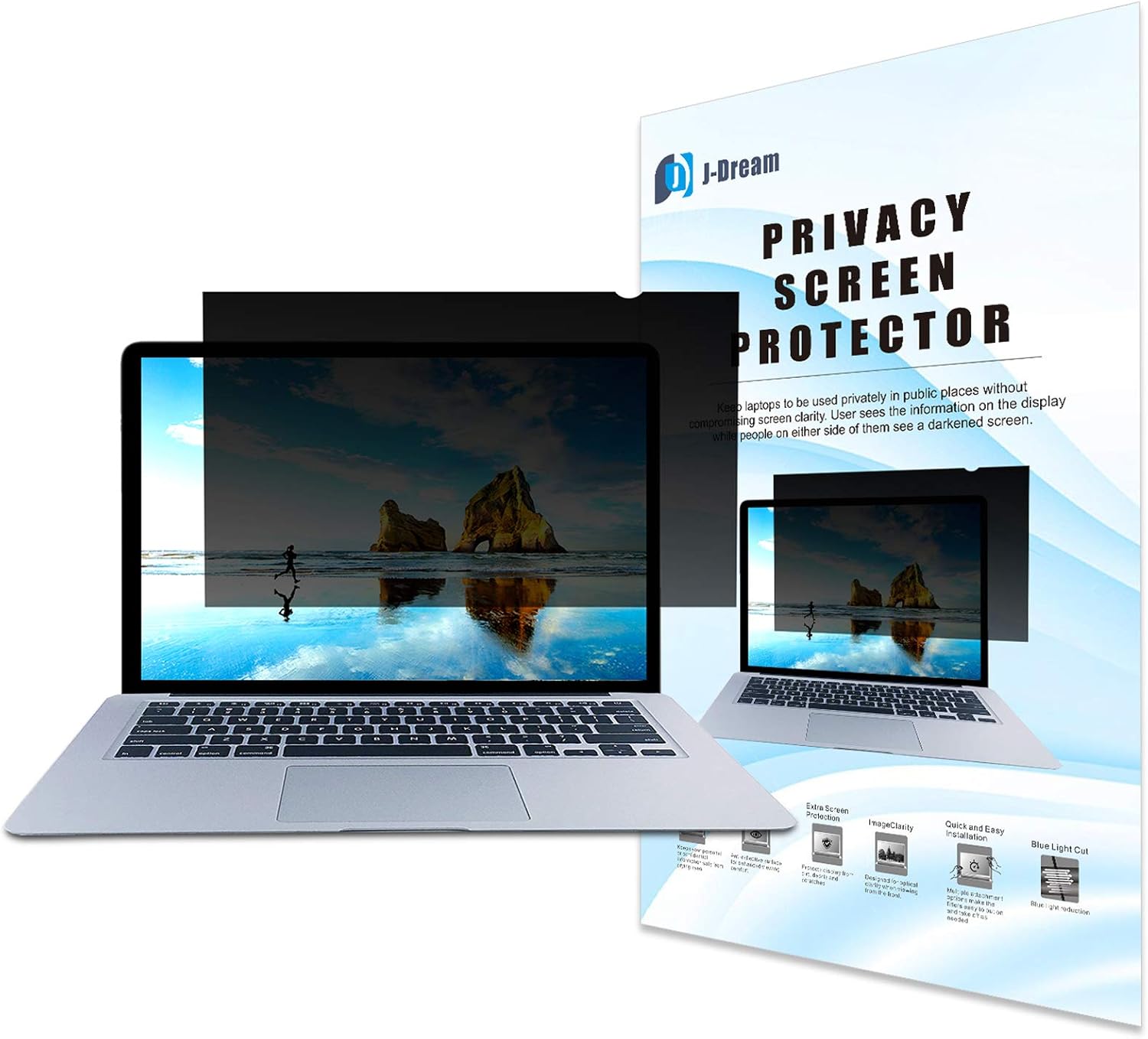 Hanging Privacy Screen Filter for Widescreen Monitors 25 Inch to 28 Inch (25