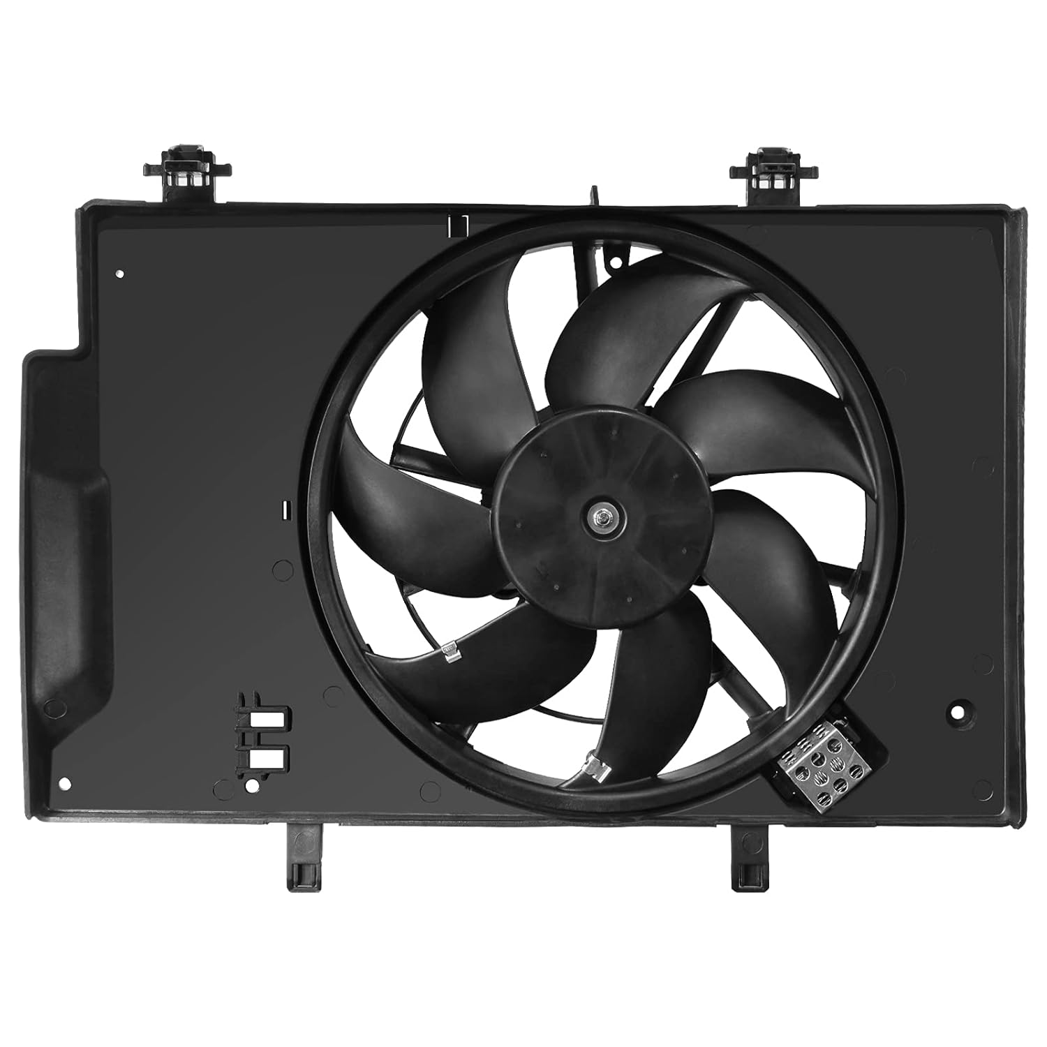 MuHize Ford Fiesta Engine Cooling Fan - Radiator Condenser Cooling Replacement Fan Assembly for 2011 2012 2013 2014 2015 2016 2017 Ford Fiesta 1.6L L4 BE8Z8C607B BE8Z8C607A FO3115186 Pack of 2