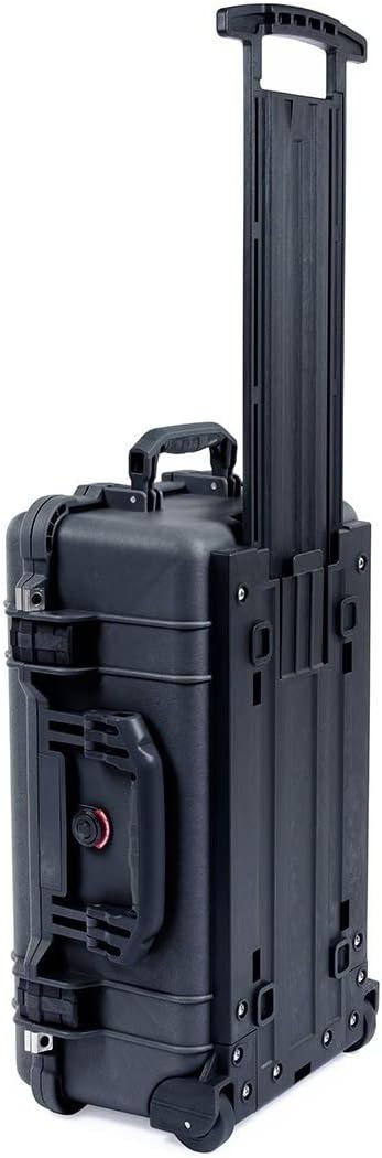 Black Pelican 1510 Case with Grey Dividers & mesh lid Organizer. Carry-on on Size.