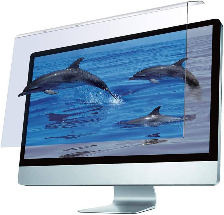 PixelRo Universal Blue Light Blocking Screen Protector 23, 23.6, 23.8, 24 inch Monitor (16:9 Aspect Ratio) Anti Blue Anti-UV Eye Protection, Widescreen Hanging Type, Reduce Eye Fatigue and Eye Strain Pack of 2