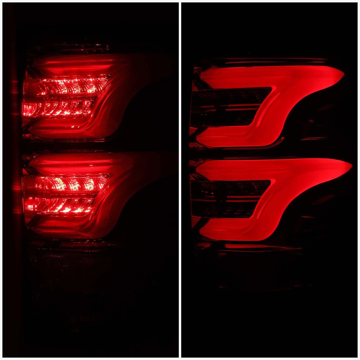 Alpharex For 09-14 F150 Full LED Red Smoke Tail Lights Upgrade Kit Left/Right Assembly