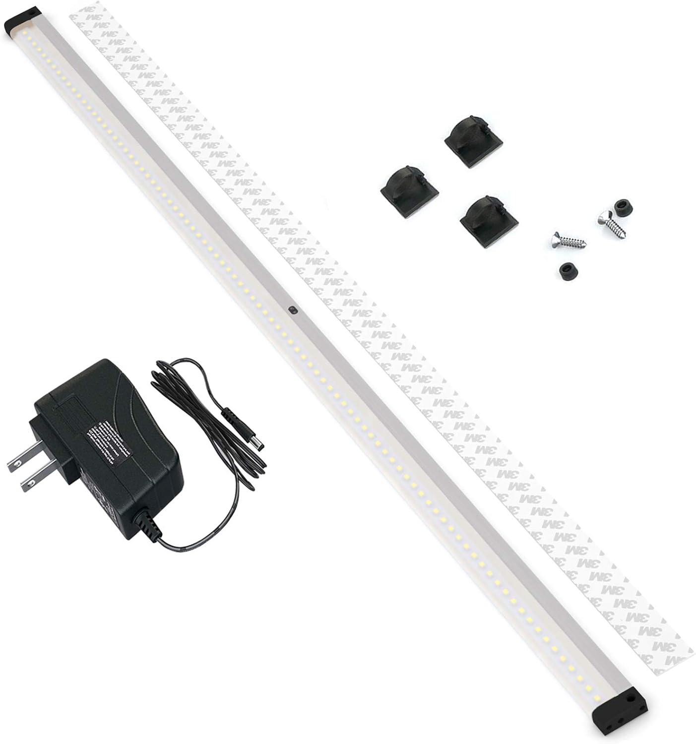 EShine LED Dimmable Under Cabinet Lighting - Extra Long 40 Inch Panel, Hand Wave Activated - Touchless Dimming Control, Cool White (6000K) Pack of 2