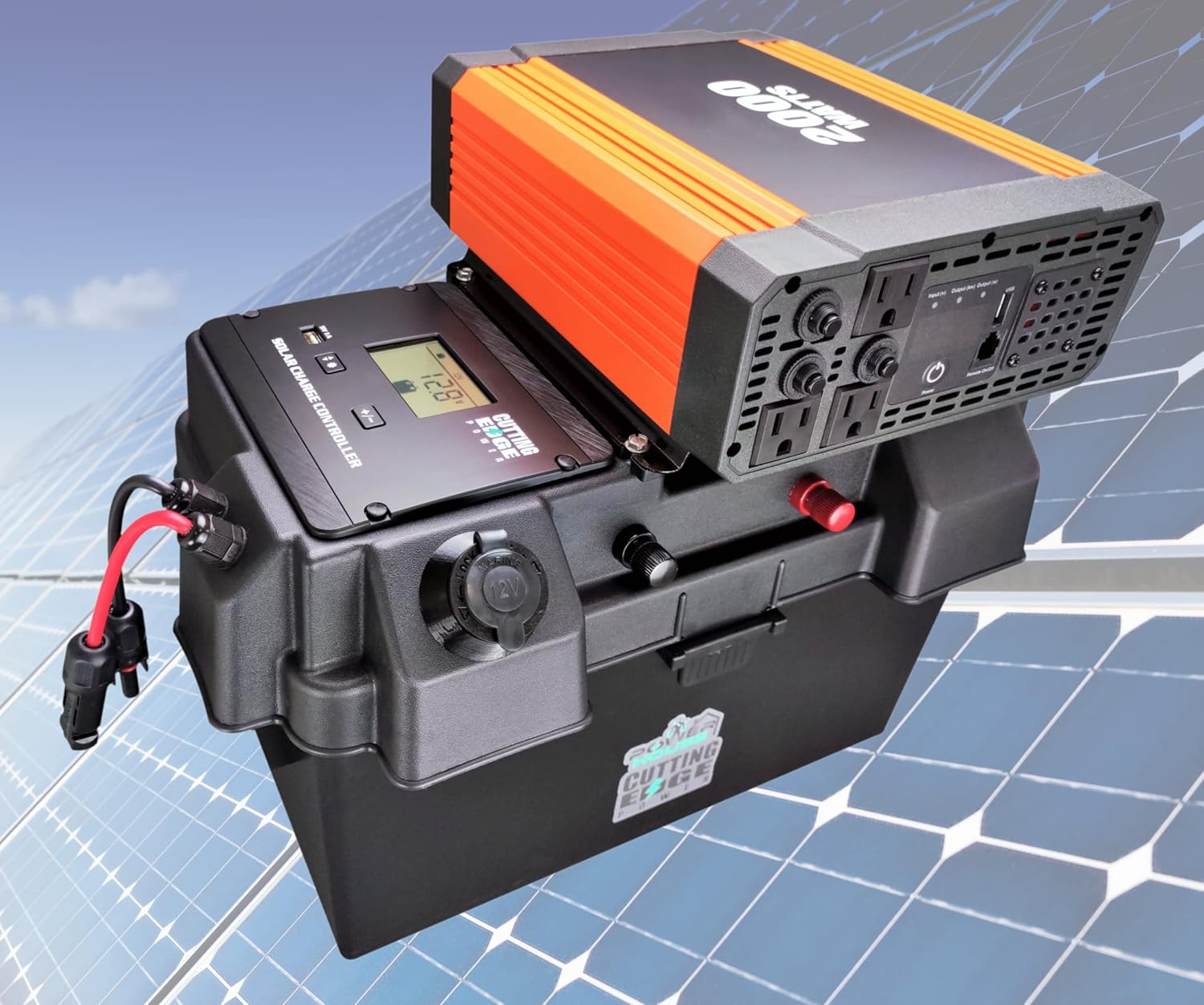 Cutting Edge Power 2,000W Solar Generator, Portable Solar Battery Box w Inverter