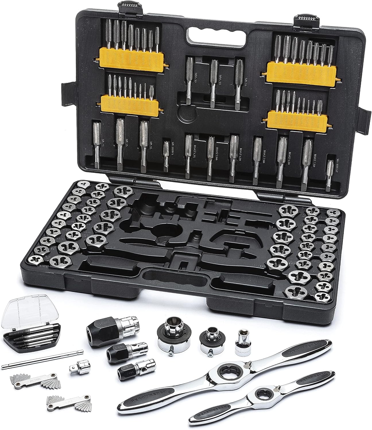 GEARWRENCH 114 Piece Ratcheting Tap and Die Set, SAE/Metric - 82812