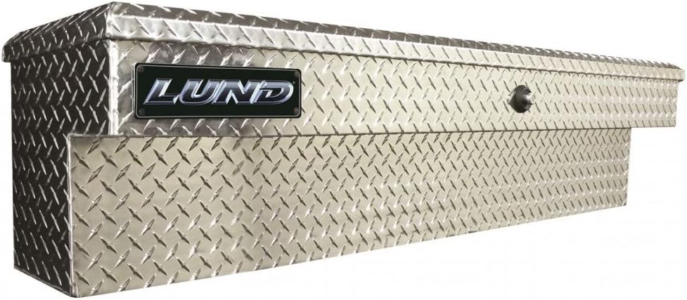 Lund Specialty Storage Box - Universal Aluminum Brite | Dim A: 60; Dim B: 8; Dim C: 13.5; Dim D: 8.5; Dim E: 5.5; Dim F: 4.5