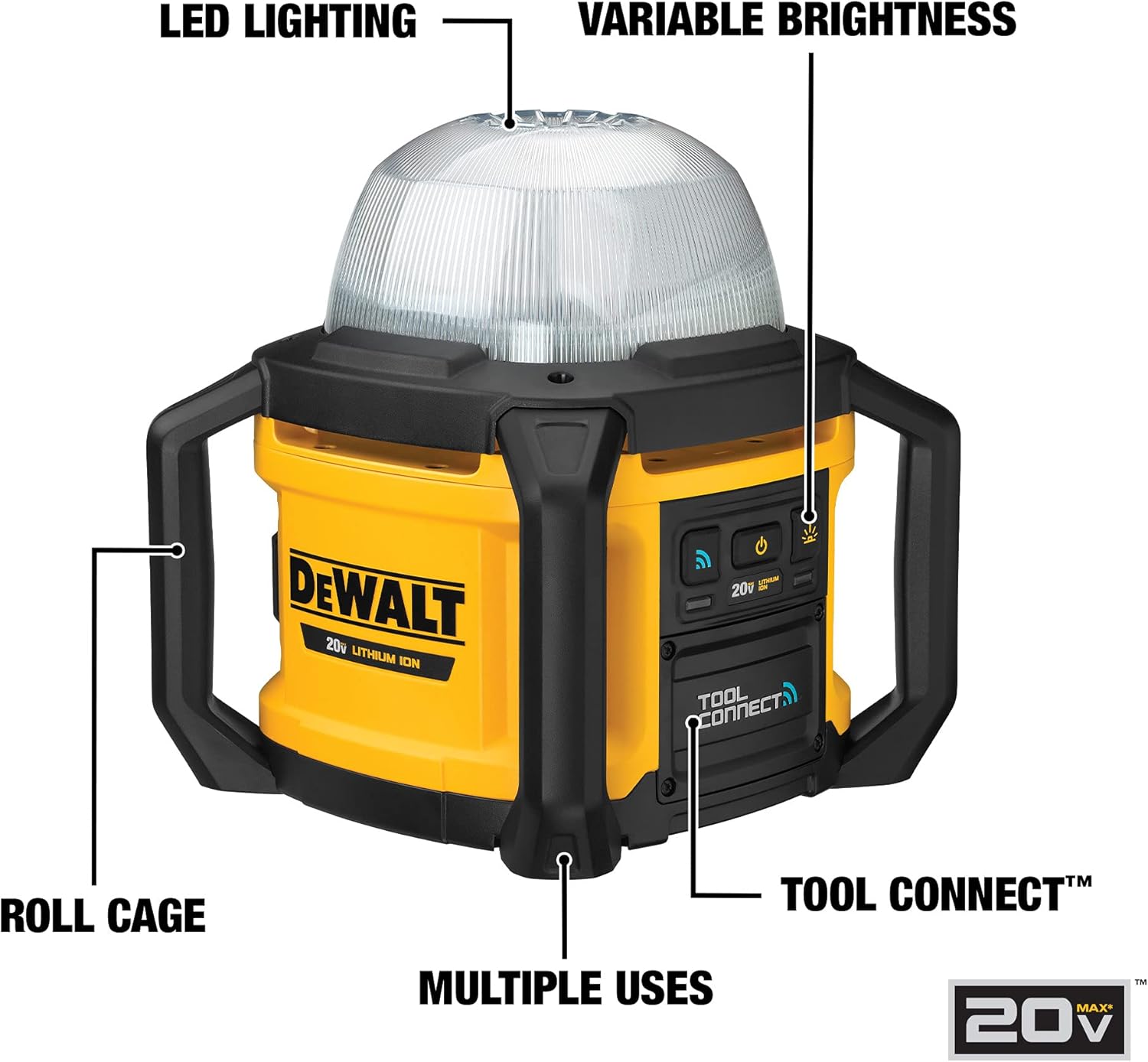 DEWALT 20V MAX* LED Work Light, Tool Only (DCL074)