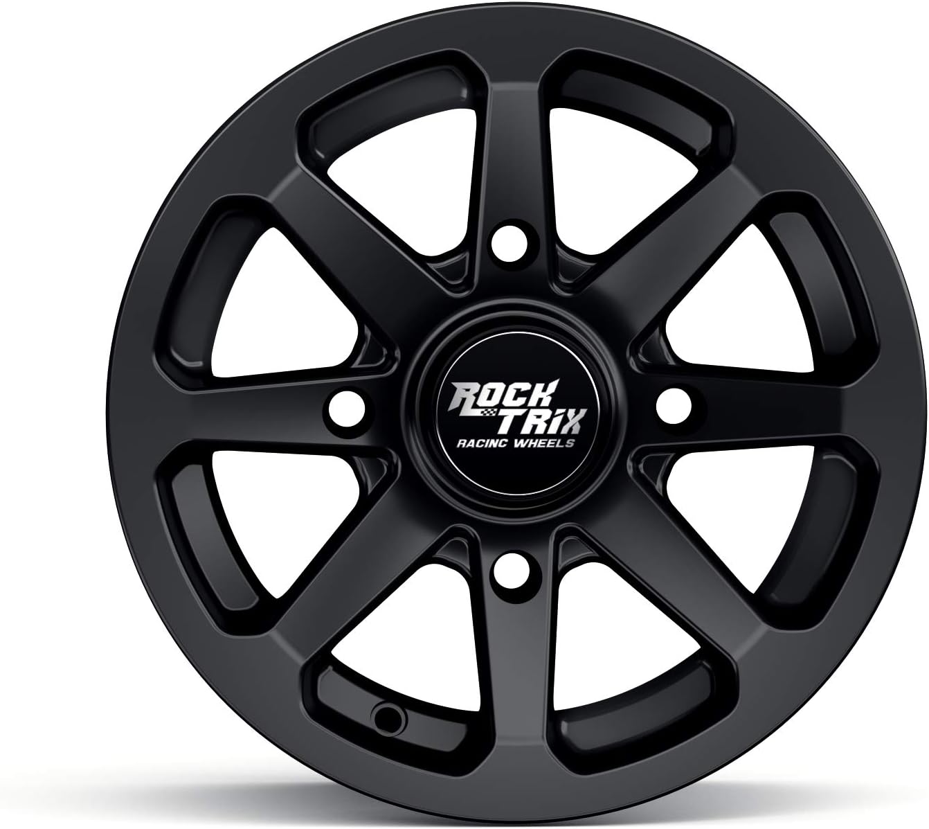 RockTrix RT102 12in ATV Wheel 4x110 Rim | 12x7 | 5+2 Offset | For ATV UTV with IRS (Independent Rear Suspension), Compatible with Bombardier Honda Kawasaki Yamaha Suzuki 4/110-1pc Single Pack of 2
