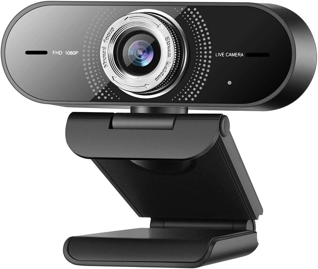 1080P Computer Camera with Microphone,Web Camera with Wide Angle for Conferencing/Online Teaching/Meeting,Low-Light Correction and Manual Focus Webcam for PC/Laptop/Desktop Pack of 2