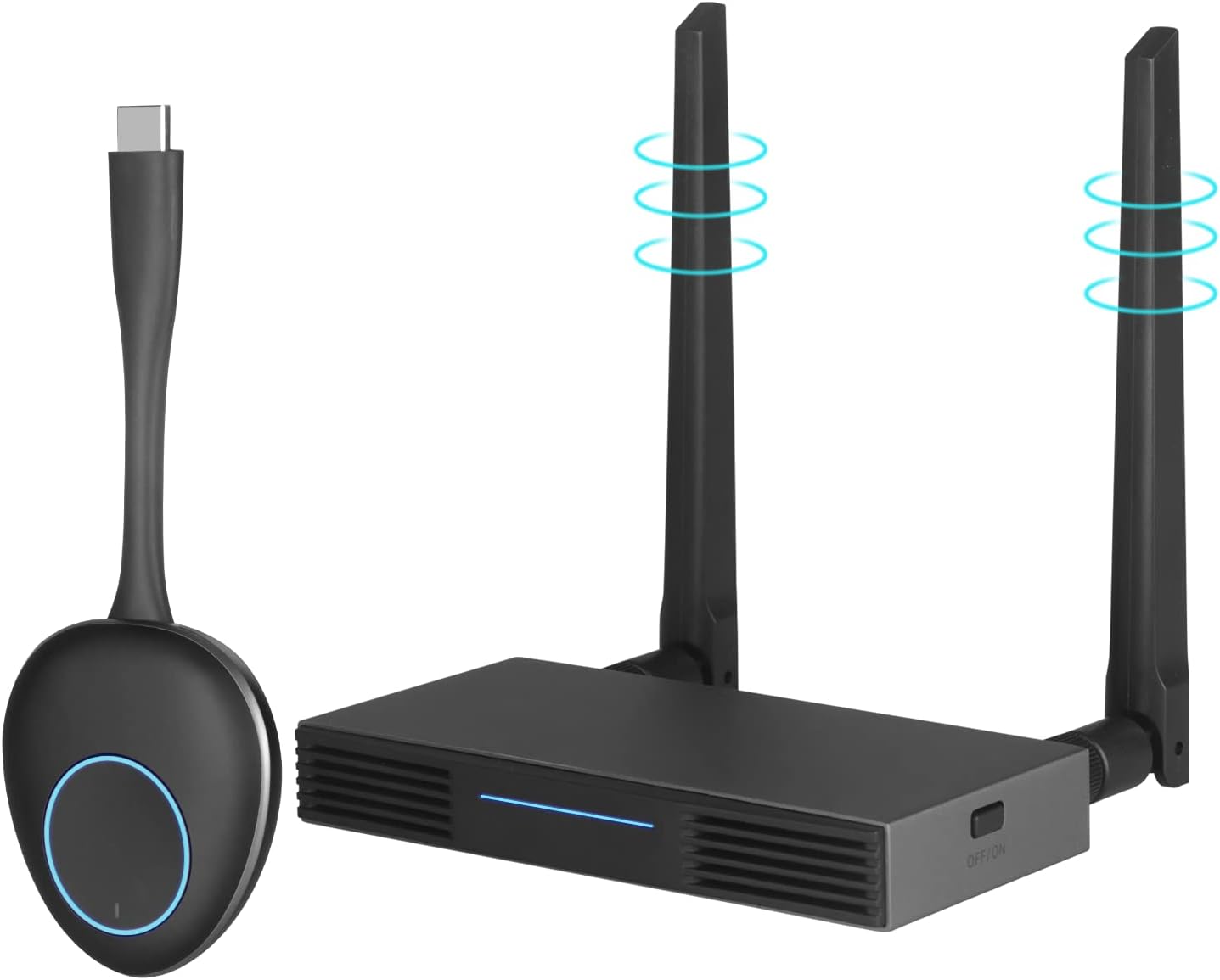 Wireless HDMI Transmitter and Receiver – AILNJUC FHD Wireless HDMI Extender Kit for Streaming Video/Audio from Smartphone,Laptop,PC to Monitor,Projector,TV for Home Theater,Conferences,Games