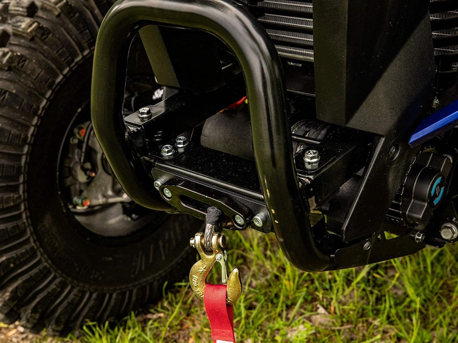 SuperATV Honda Winch Mount Plate for 2019+ Honda Talon 1000X / 1000R | 2020+ Honda Talon 1000X-4 | Compatible with Many OEM and Aftermarket Winches | UV-Resistant Powder Coating