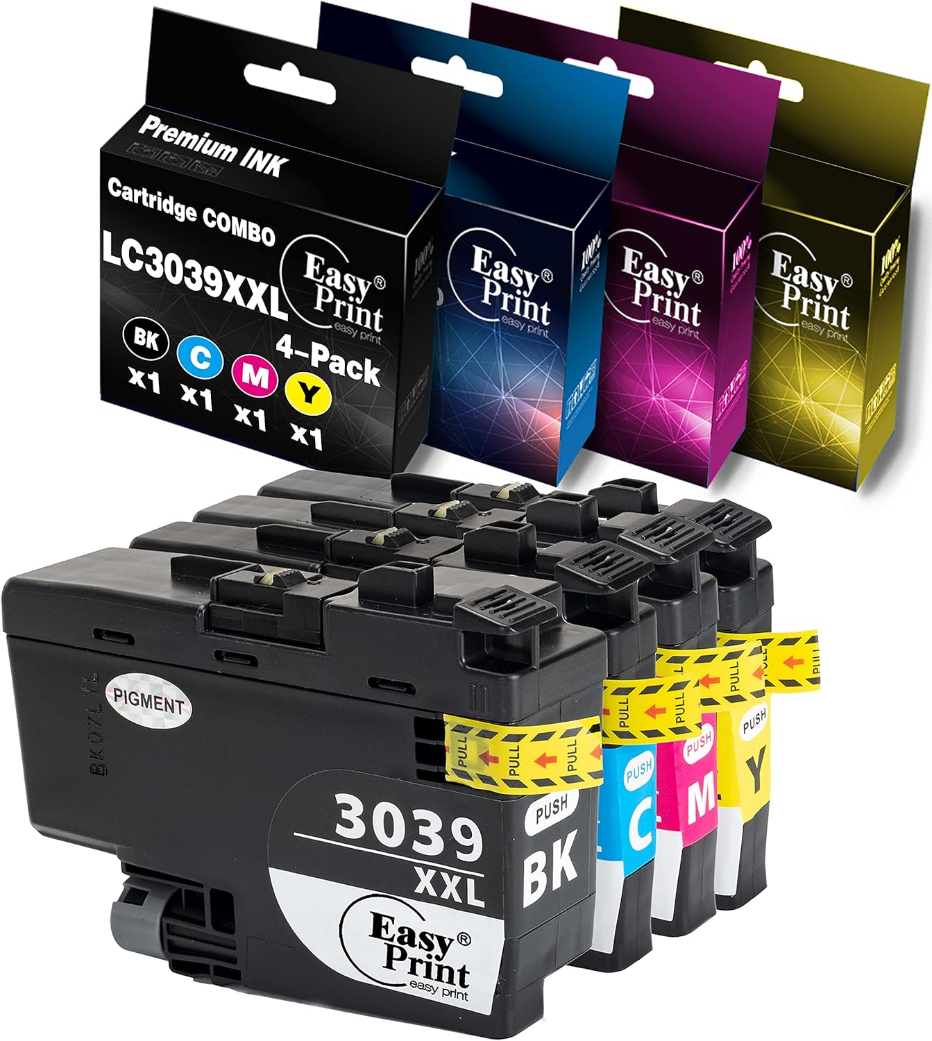 EASYPRINT (1-Set) Compatible LC-3039xxl Ink Cartridge Replacement for Brother LC3039xxl for MFC-J5845DW, J5845DW XL, J5945DW, J6545DW, J6545DW XL, J6945DW, (Black, Cyan, Magenta, Yellow ) Pack of 2