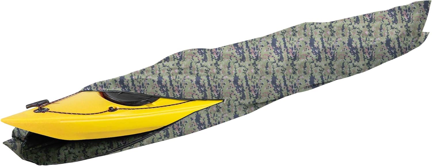 i COVER 13ft Kayak Cover- Water Resistant Heavy Duty Kayak/Canoe Cover Fits Kayak or Canoe up to 13ft Long and Beam Width up to 30in, Grey Pack of 2