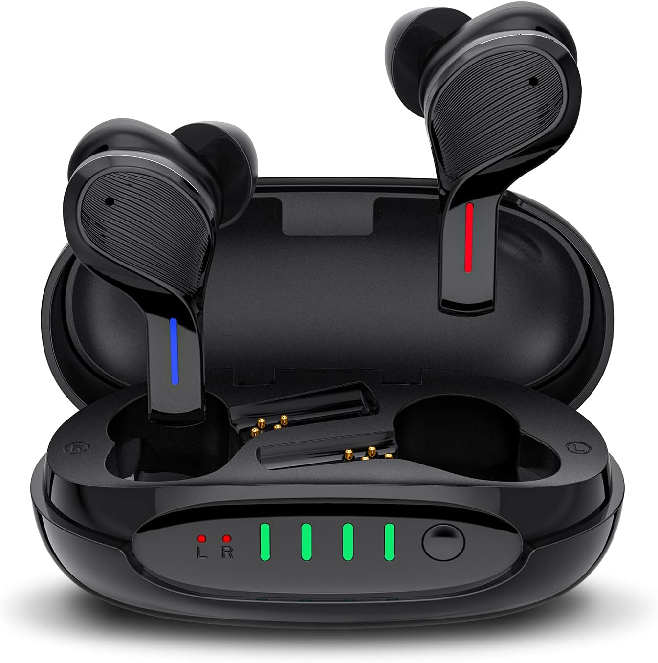 Udeler True Wireless Earbuds with 4 Microphones, ANC 8.0 Noise Reduction, Graphene Driver, Clear Sound, USB C, 40H Playtime, IPX7 Waterproof, Wireless Earphones for Work, Home Office Pack of 2