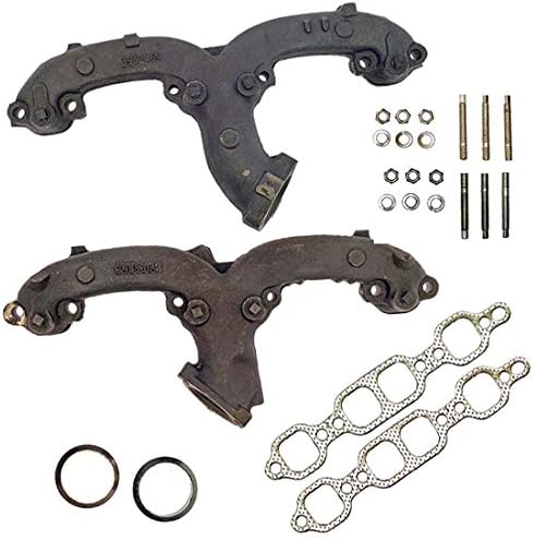 Rams Horn Exhaust Manifold Kit, Fits 1969-72 C10, SBC, Raw