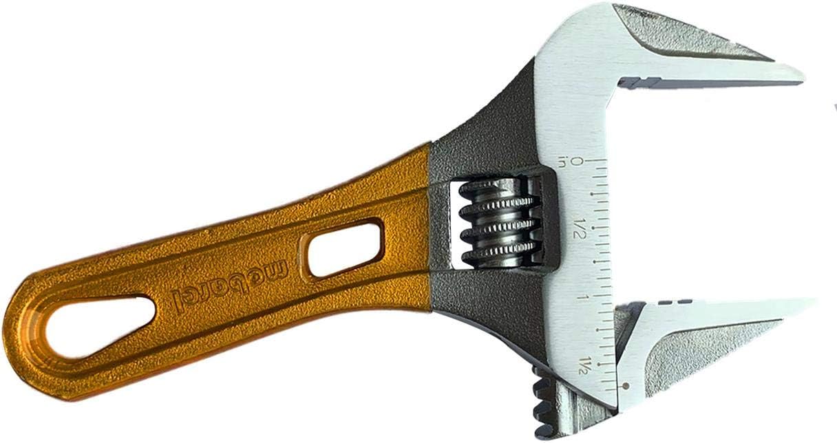 mobarel - Stubby & Ultra Thin Plumbing Adjustable Wrench with a 53mm (2-1/8