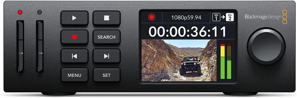 Blackmagic Design HyperDeck Studio HD Mini Bundle with 64GB Ultra SDXC Memory Card, PC Power Cord, HDMI Cable, and Screen Cleaning Wipes (5-Pack)
