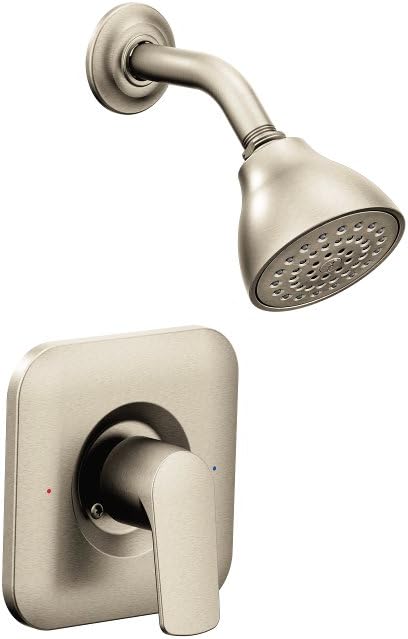 Moen T2812EPBN Rizon Eco-Performance Posi-Temp Shower Trim, Valve Required, 1.75 GPM Flow Rate, Brushed Nickel