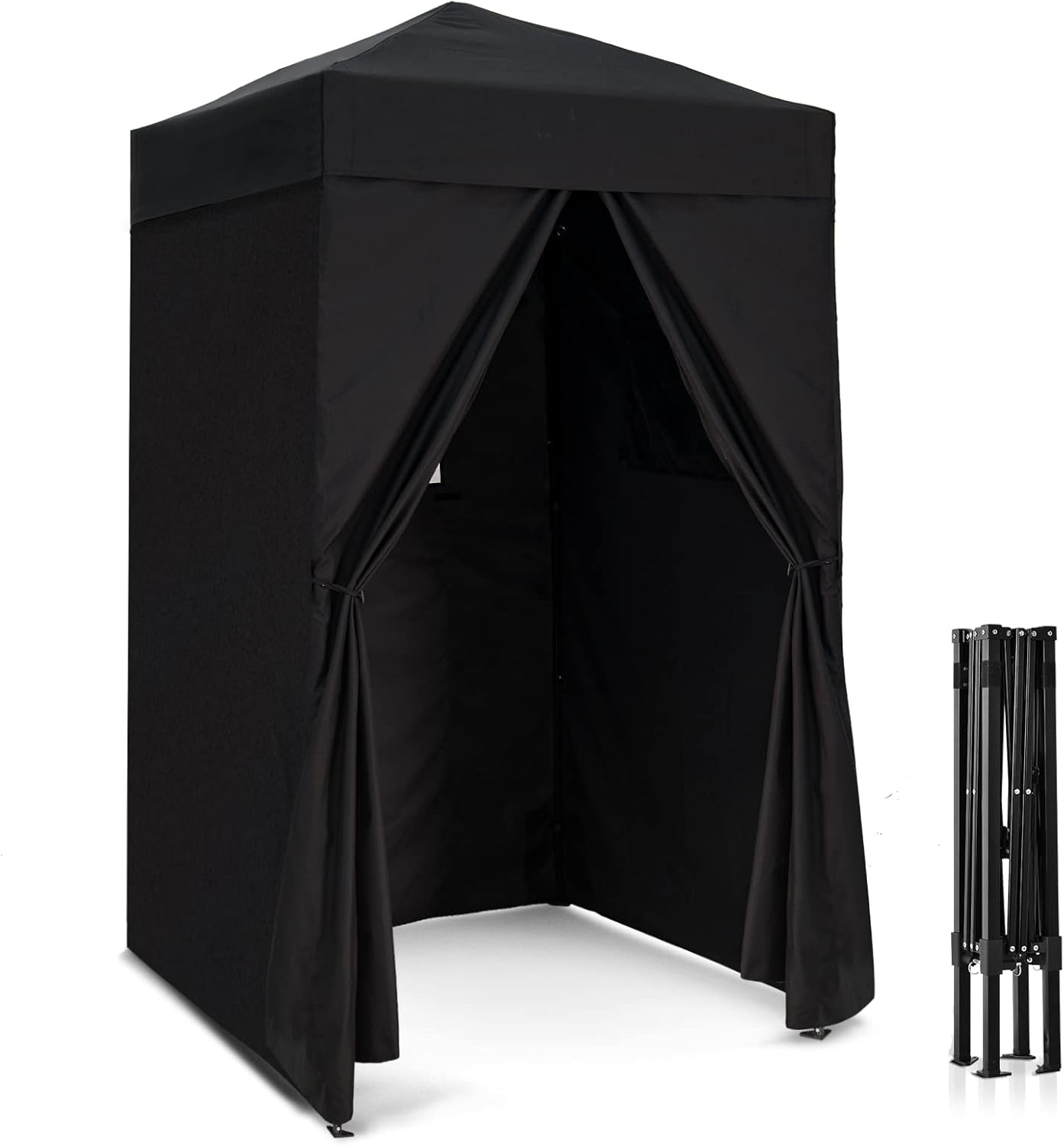 EAGLE PEAK Flex Ultra Compact 4’x4’ Pop-up Changing Room Canopy, Portable Privacy Cabana for Pool, Fashion Photoshoots, or Camping (White)
