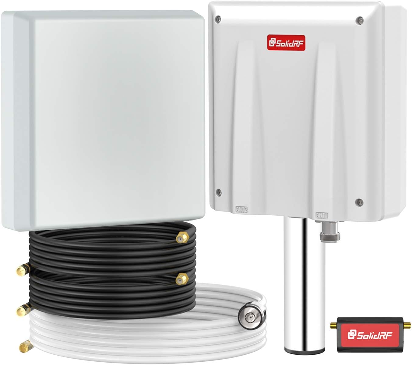 SolidRF-High Data Speed Cell Phone Signal Booster-for Home, Convenience Store, Apartment, Workshop - All U.S. Carriers - All in One On Roof Cell Booster Speed Kit Supports 4,000 sq ft (4351670779)