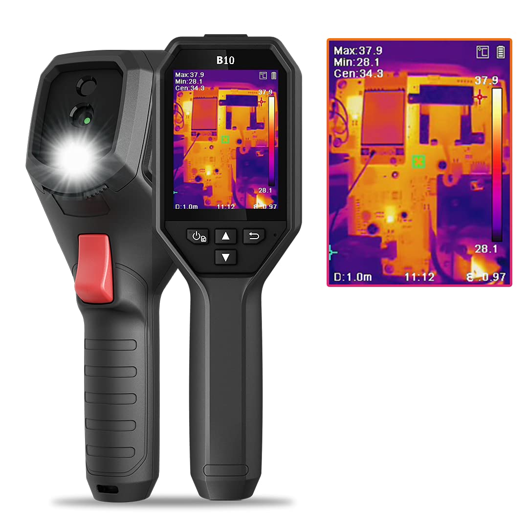 HIKMICRO B10 256 x 192 IR Resolution Thermal Imaging Camera with 2MP Visual Camera, Full Screen Measurement, 25 Hz Refresh Rate Thermal Camera with 3.2