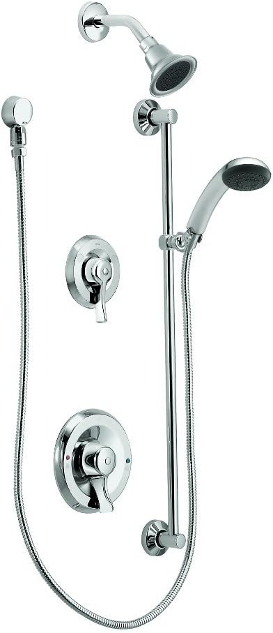 Moen 8342EP15 Commercial Posi-Temp Eco Performance Pressure Balancing Shower System 1.5 gpm, Chrome