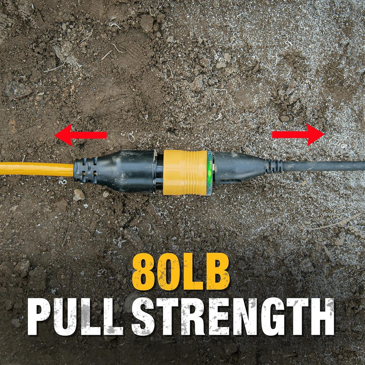 50 Foot 10/3 SJTW DEWALT Click-to-Lock Lighted Extension Cord