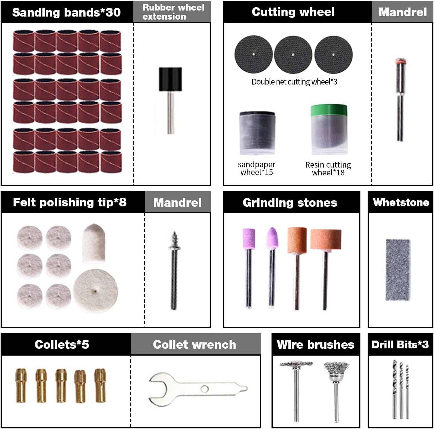 VLOXO Cordless Rotary Tool 93 Accessories Variable Speed Electric Drill Set for Cutting, Sanding, Grinding, Polishing, Drilling, Engraving 12-Volt Multi-Purpose Power Rotary Tool Kit Pack of 2