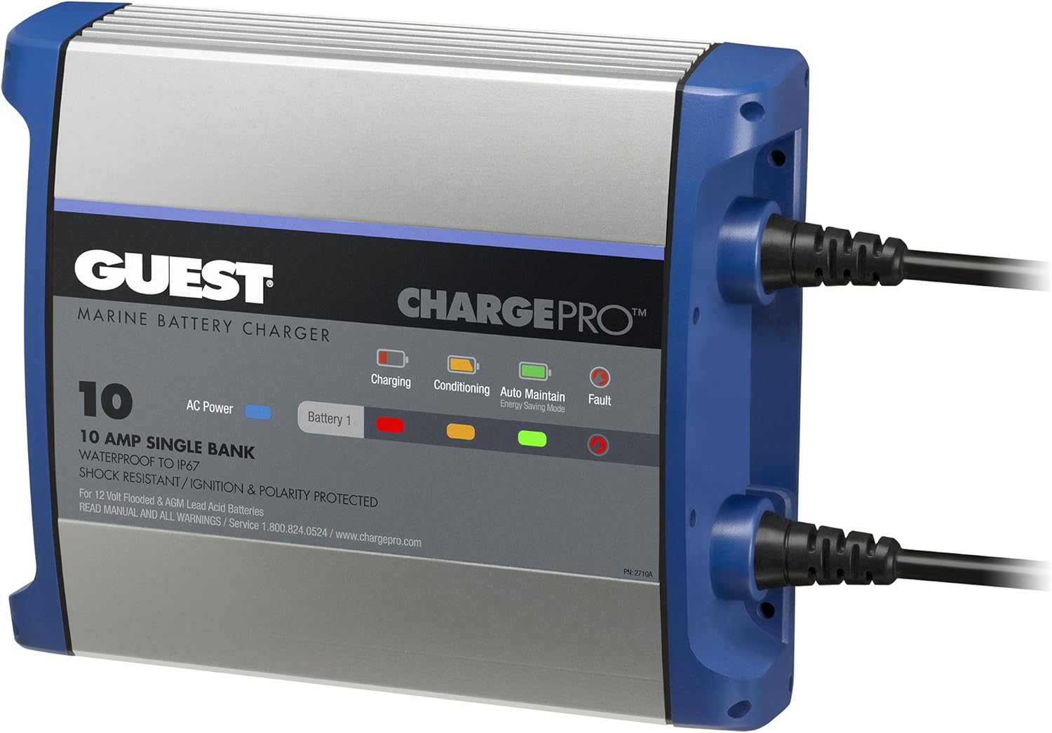 Guest On-Board Battery Charger 10A / 12V; 2 Bank; 120V Input, 2711A