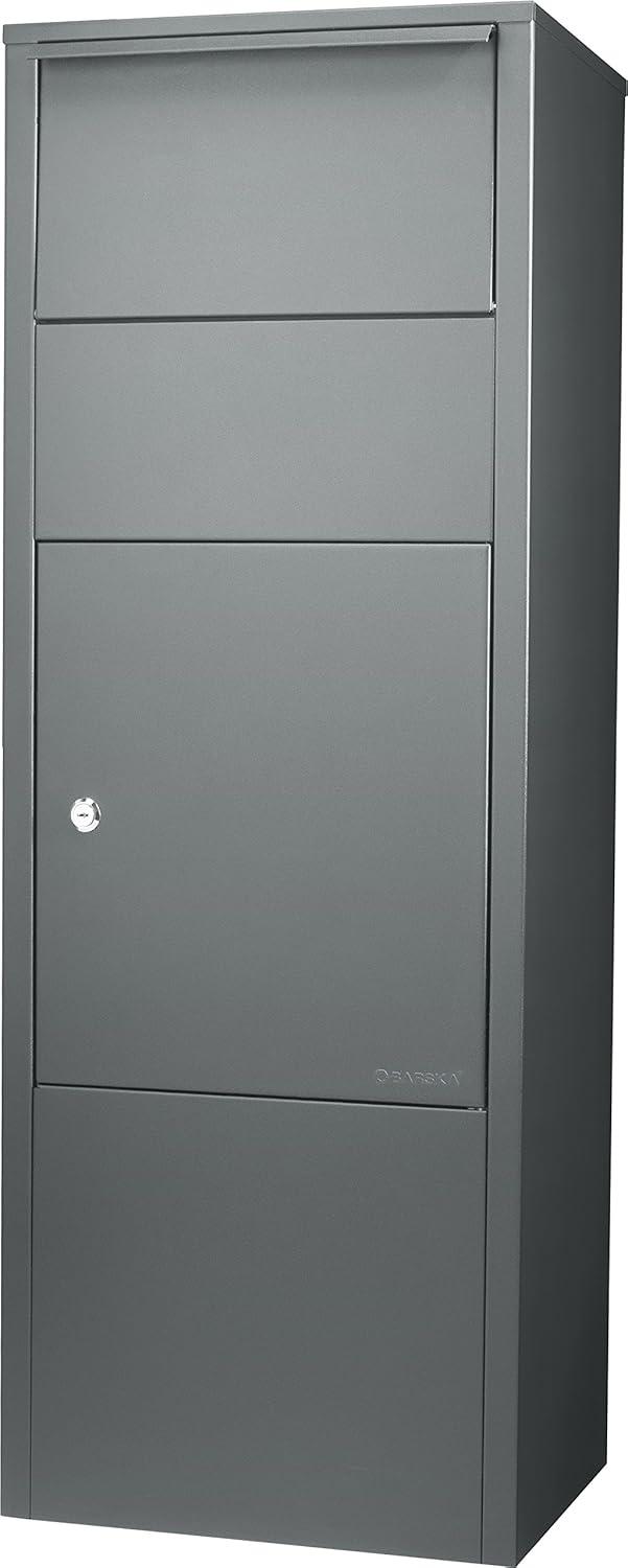 BARSKA CB13256 Large Package Delivery Parcel Mail Drop Box for Porch Grey, 10.5