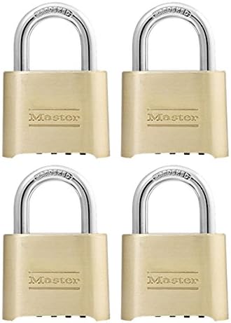 Master Lock Padlock, Set Your Own Combination Lock, 2 in. Wide, 175D (Pack of 4) Pack of 2