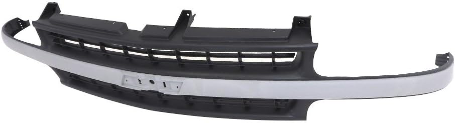 Perfit Liner New Front Argent/Silver Grille Grill Chevy Compatible With CHEVROLET 1999-2002 Silverado 1500 Pickup Truck 00-02 Tahoe Suburban 1500 2500 SUV Fits GM1200425 15764314