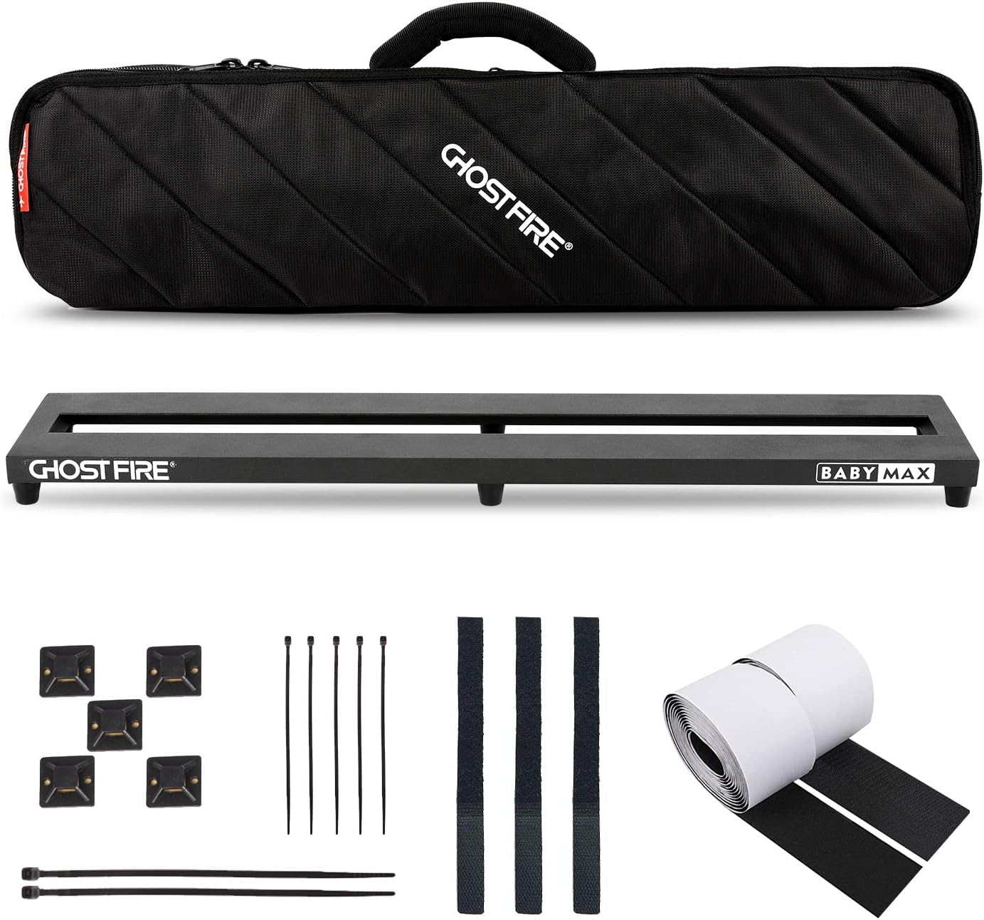 Ghost Fire Guitar Pedal Board Aluminum Alloy Effect Pedalboard with Carry CASE,V series (V-LITTLE 20+CASE)