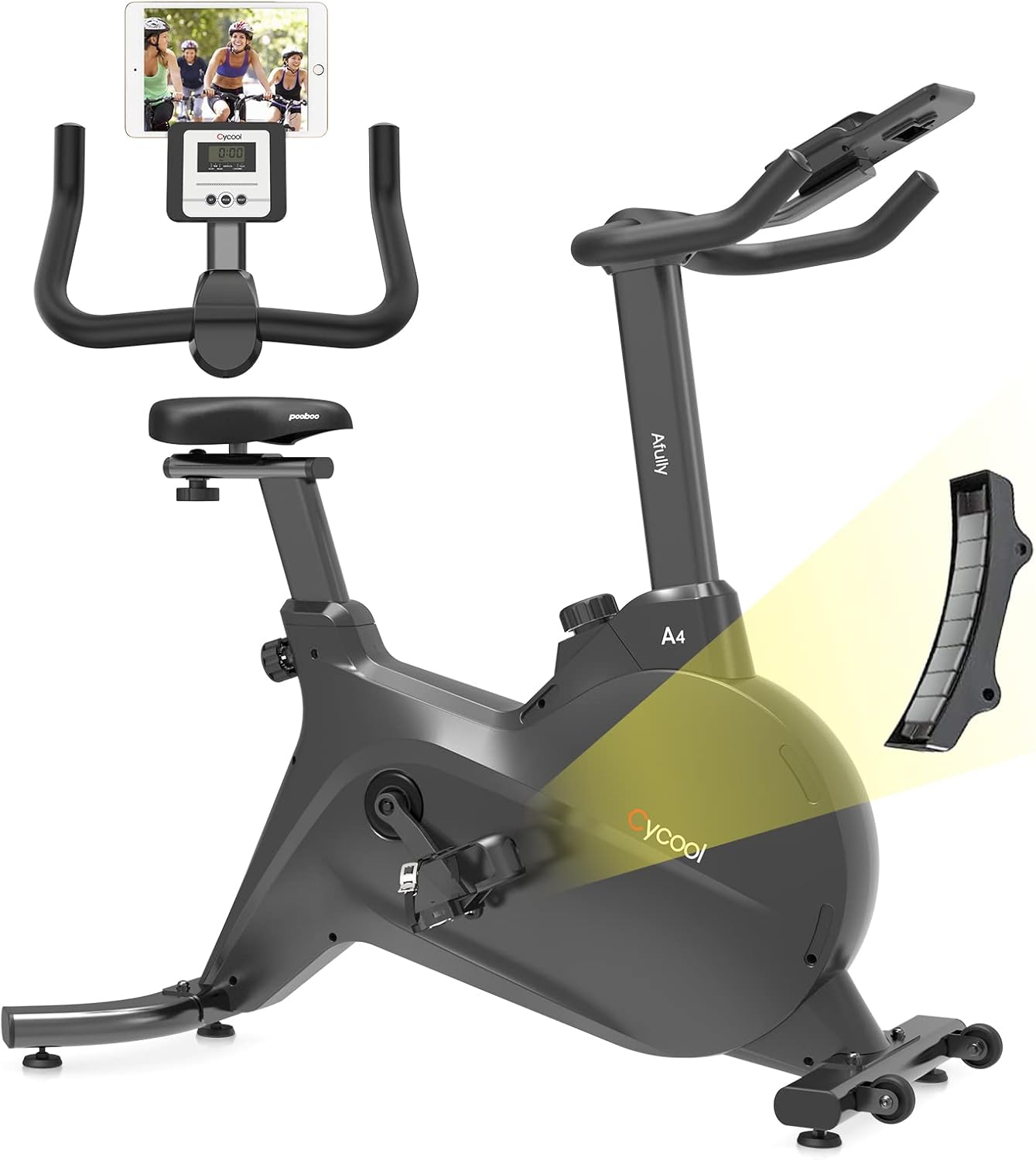 Indoor Exercise Bike pooboo Indoor Cyling Bikes Magnetic Resistance Stationary Bikes with Rear Flywheel and LCD Display for Home Cardio Workout Bikes