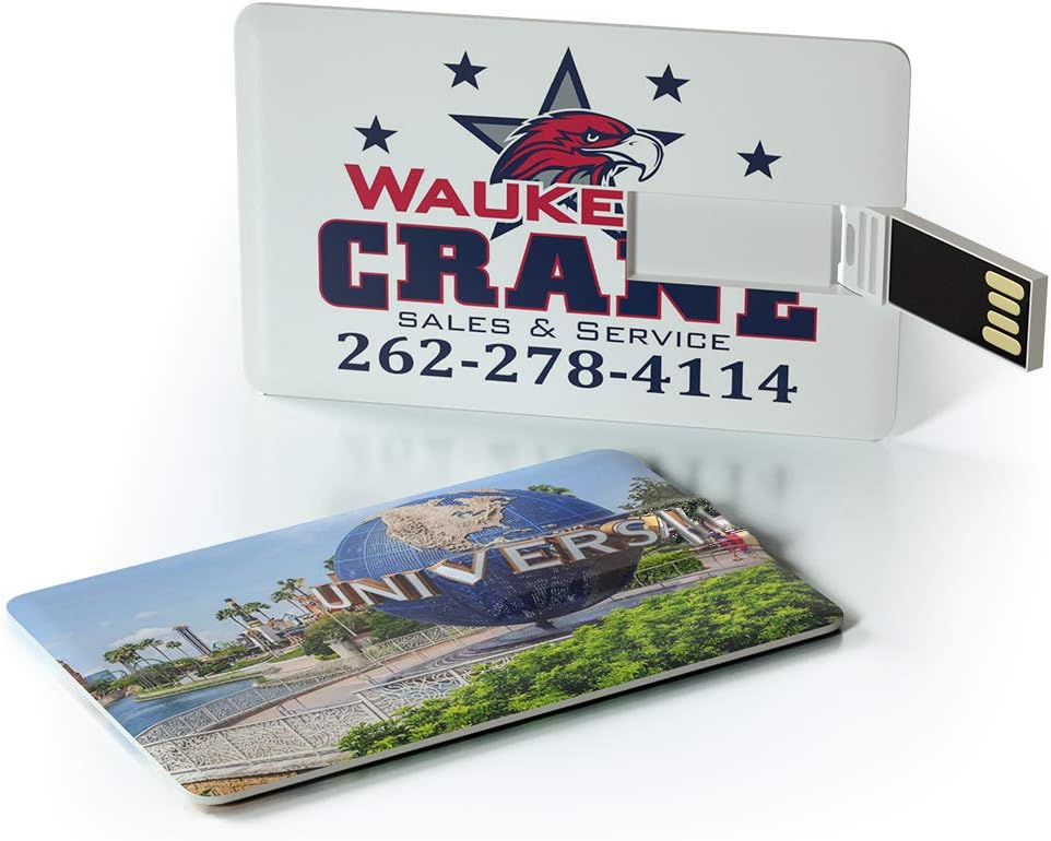 Possibox Custom Credit Card USB Flash Drive 128MB Imprinted with Your Logo - as Promotional Gift - Bulk - Customizable 100 Pack