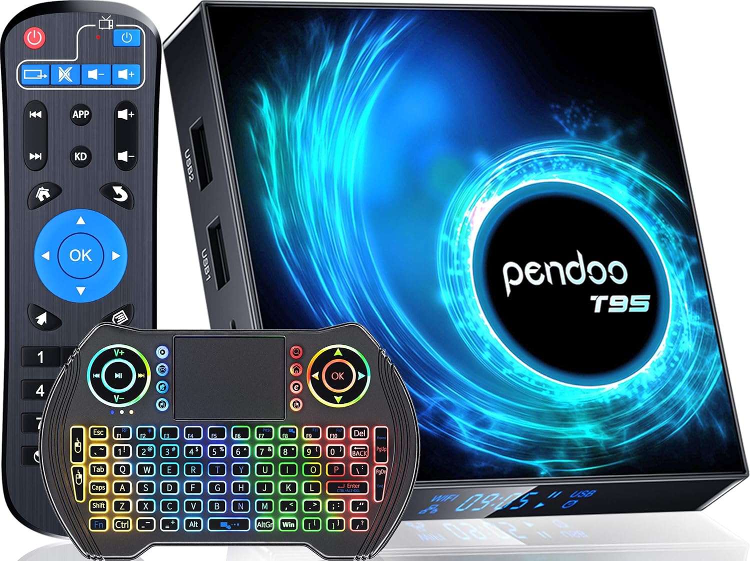Android TV Box 10.0, 2022 Newest Android TV Box 4GB 32GB with Mini Wireless Keyboard, Allwinner H616 Quad-Core 64bit 2.4G/5.8GHz WiFi BT 4.2 3D/4K Utral HD/H.265 Android Box Pack of 2
