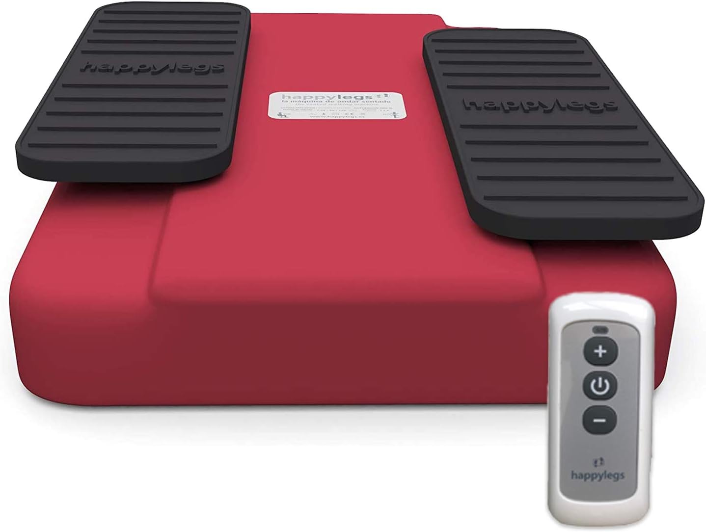 Happylegs | 2021 Model | Leg Exerciser While Sitting | with Remote Control | for Seniors and People of All Ages for Rehabilitation| Stimulates Blood Circulation | Red | Made in Spain