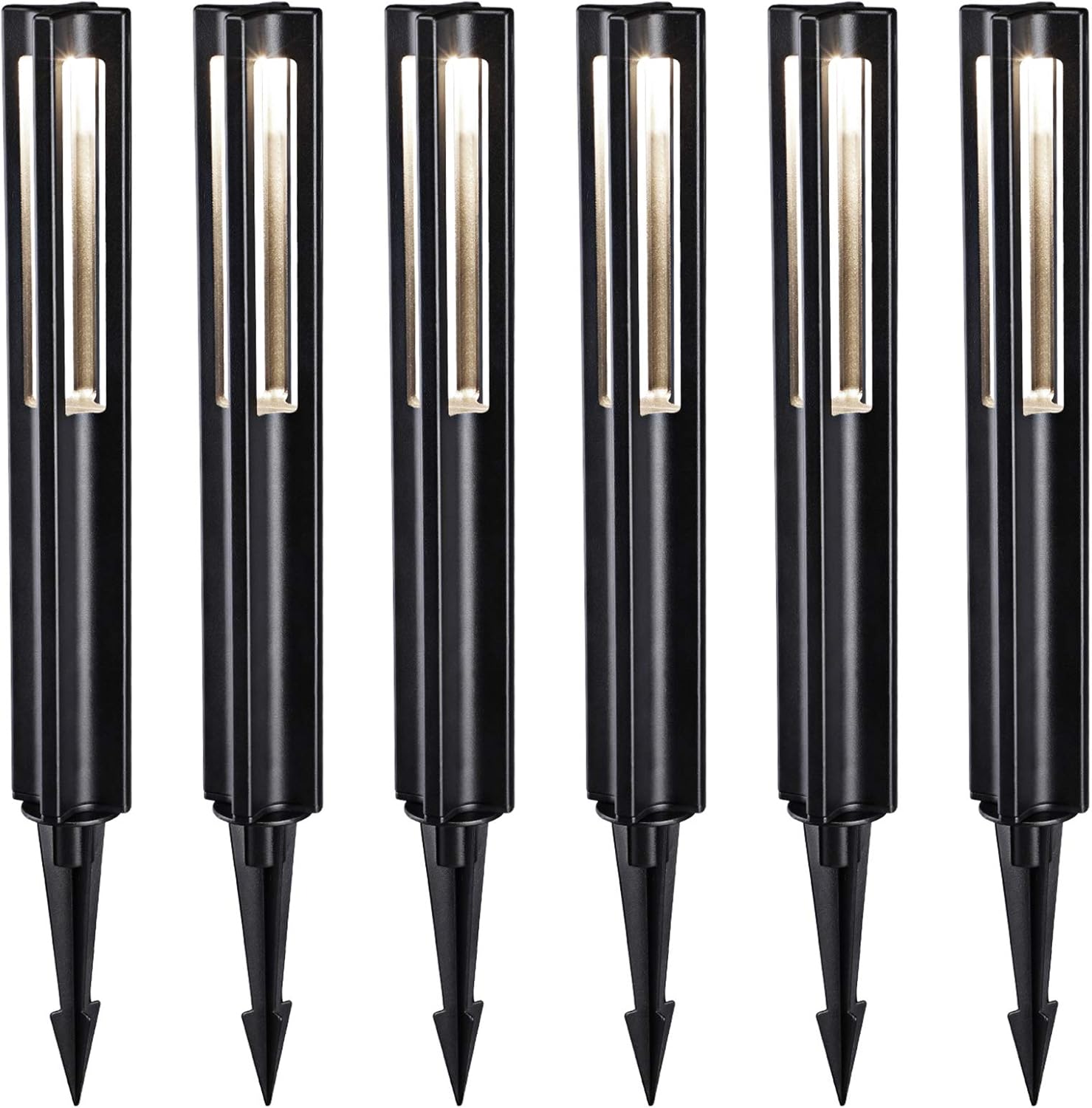 LEONLITE 12V Low Voltage Landscape Lights, 3W LED Pathway Light with Aluminum Housing, IP65 Waterproof, 4000K Cool White, 50,000 Hours Lifespan, Pack of 6