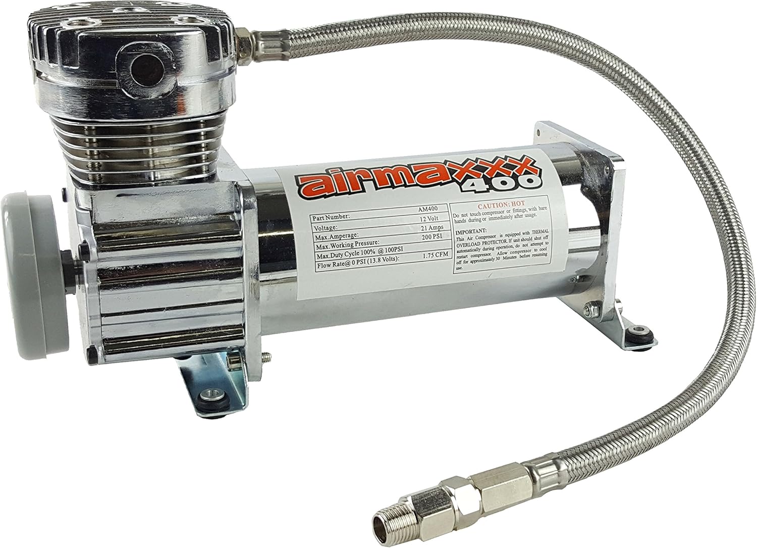 airmaxxx 400 Air Ride Suspension Compressor (chrome)