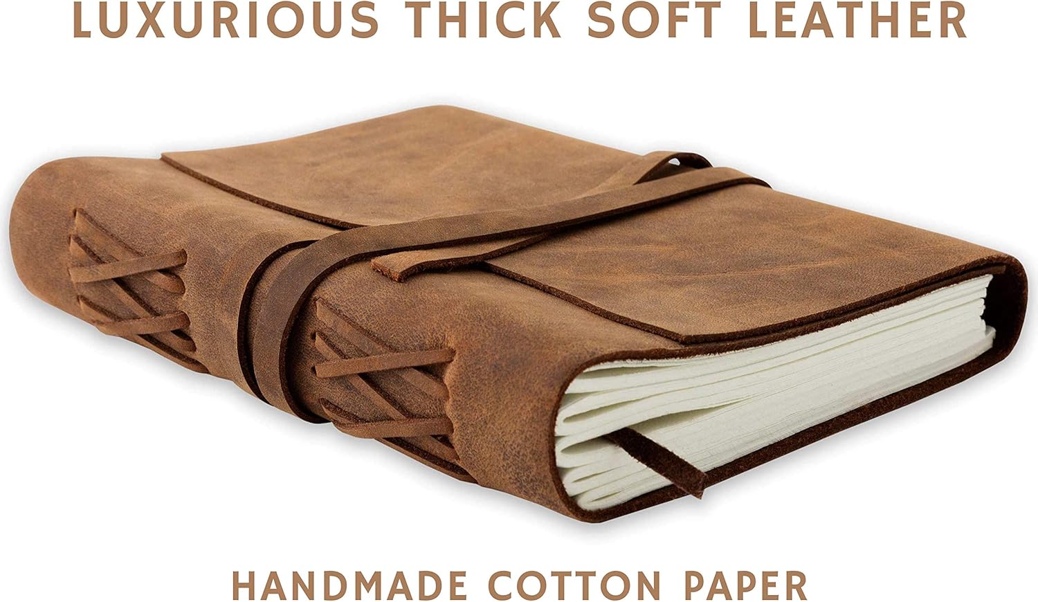 Scriveiner Premium Leather Journal Gift Set – Black Lacquer & 24K Gold Luxury Ballpoint Pen, 8x6 Inch Handmade Genuine Leather Journal, Cotton Paper, Christmas Pack of 2