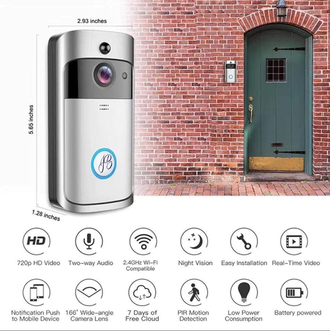 JB Doorbell Security Camera w/ HD Voice Support APP Remote Control Pack of 2
