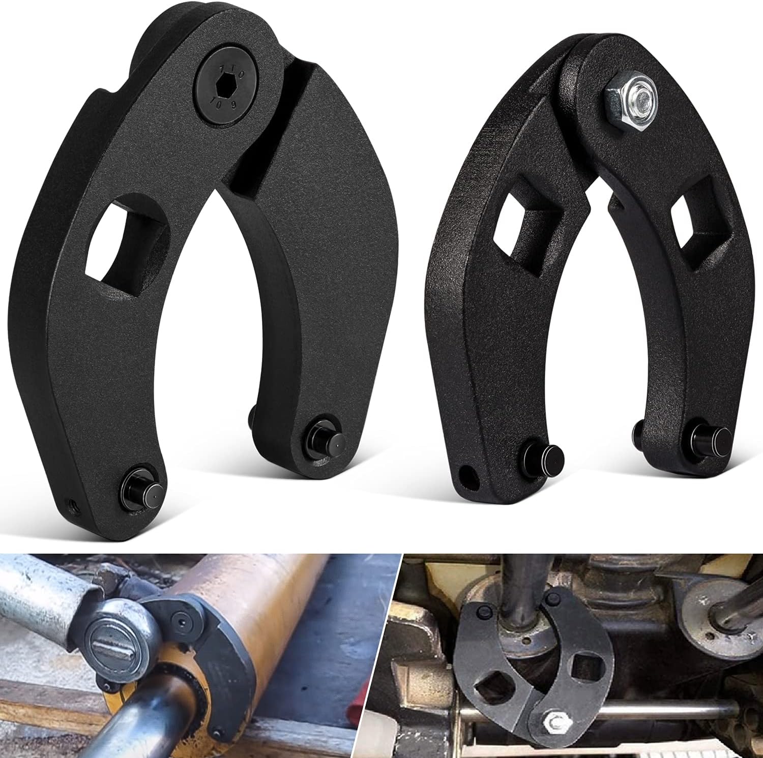 1266 &7463 Adjustable Gland Nut Wrench Small and Large Universal Adjustable Gland Nut Wrench for Hydraulic Cylinder (Set of 2) Pack of 2