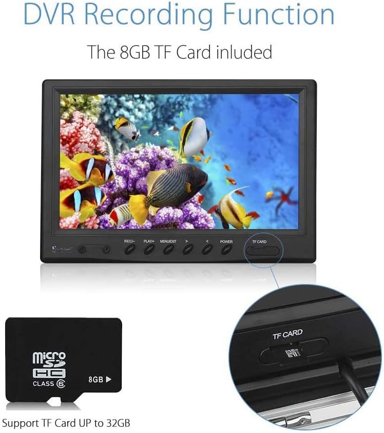 Eyoyo Portable 9 inch LCD Monitor Fish Finder 1000TVL Fishing Camera Waterproof Underwater DVR Video Cam 15m Cable 12pcs IR Infrared Lights for Ice,Lake and Boat Fishing