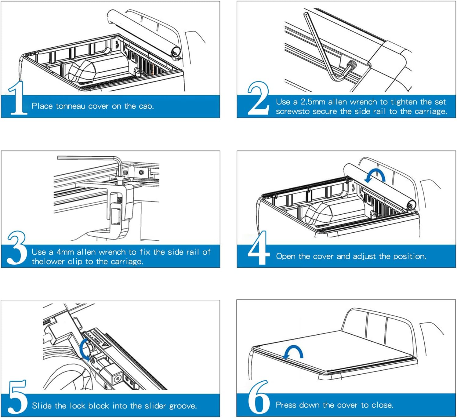 SONTIAN Soft Roll Up Tonneau Cover, Compatible with 2005-2015 T0Y0TA Tacoma Truck Bed Tonneau CoverPickup 5ft Fleetside Bed