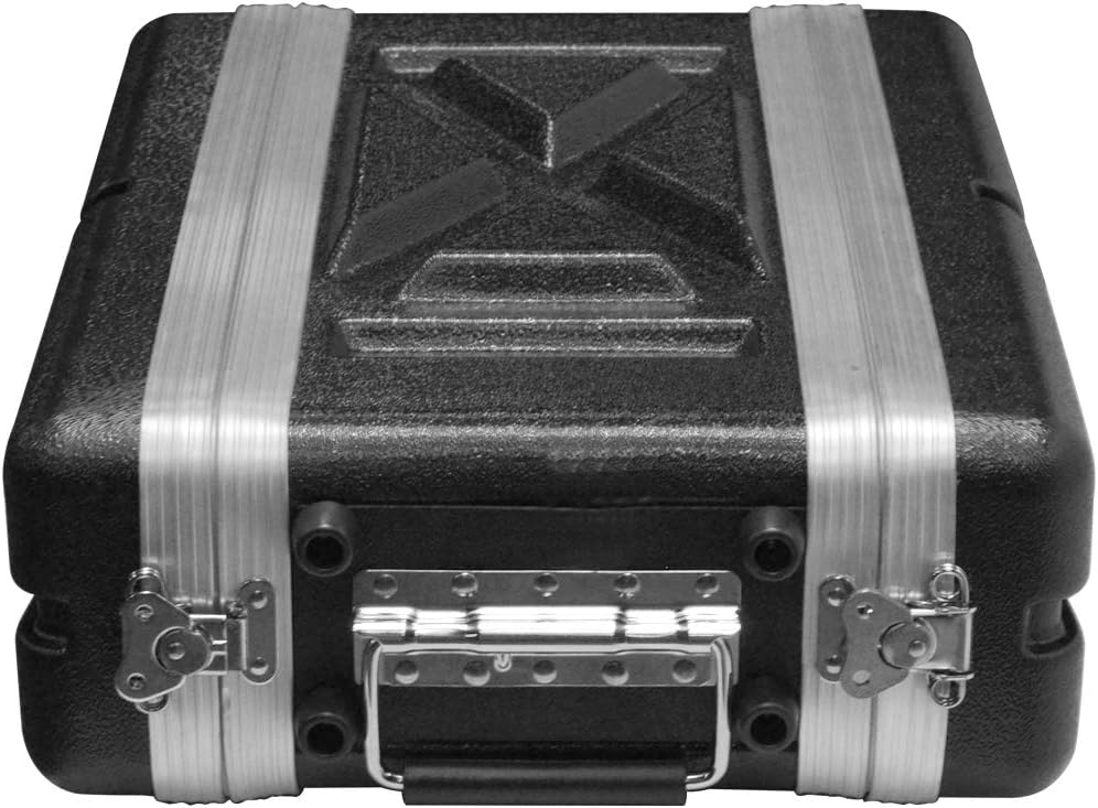 Seismic Audio - SALWR2S - Lightweight 2 Space Compact ABS Rack Case - 2U PA DJ Amp Effects Shallow Rack Case