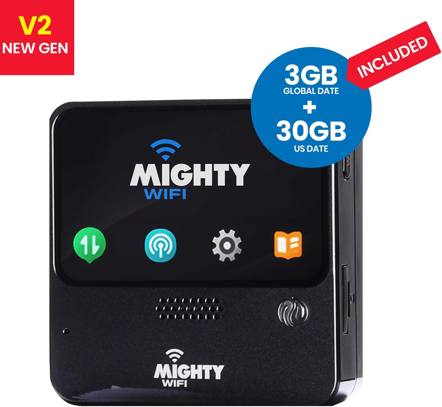 Mobile Wi-Fi Hotspot Device High Speed Wi-Fi Portable Router with US 30 GB & Global 3 GB Data 30 Days, No SIM-Card, Pocket, Free Roaming, Worldwide, Travel, Home