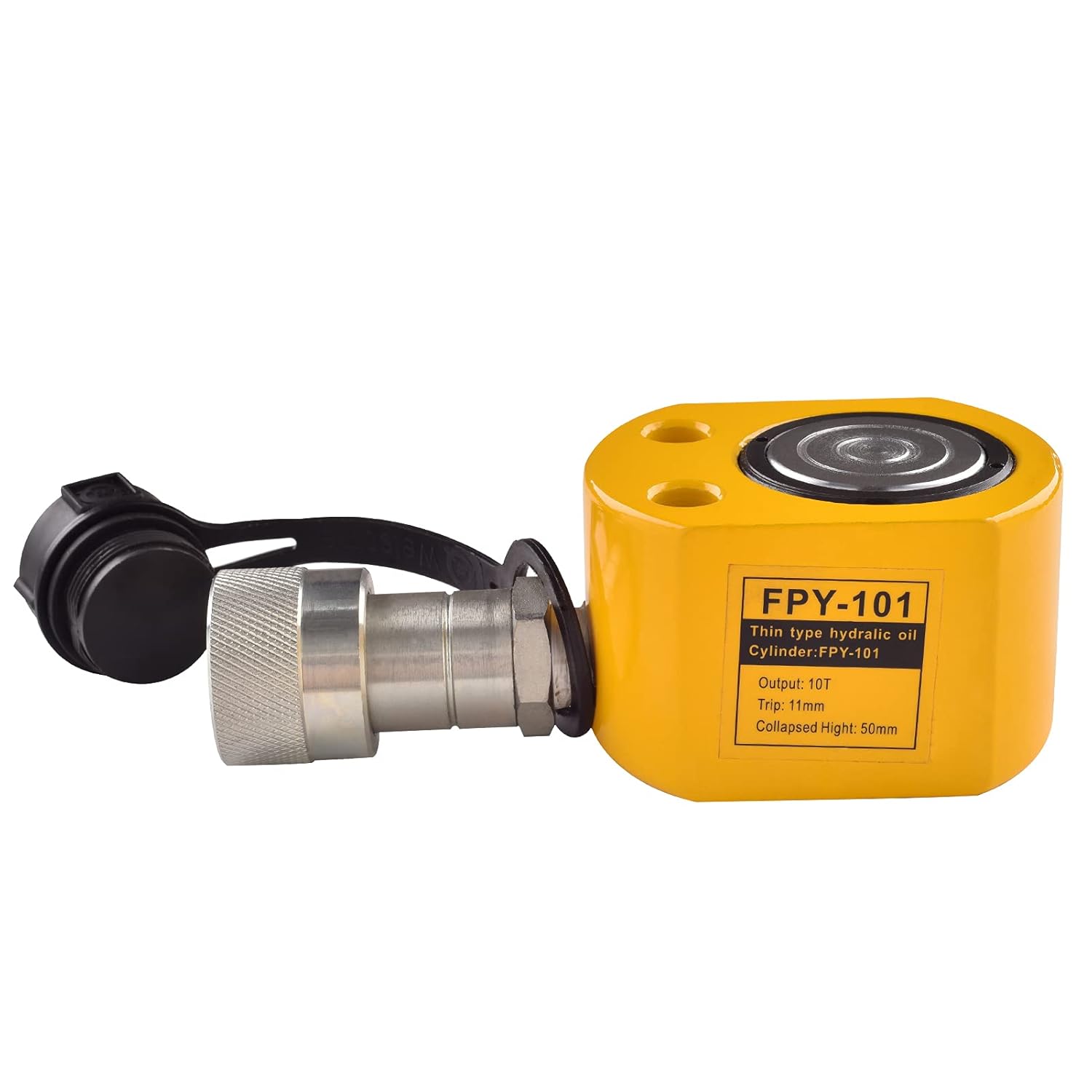 MMNZE 10T 0.43In Stroke Hydraulic Cylinder Jack, Stroke Single Acting Hydraulic Cylinder, Mini Portable Hydraulic Cylinder Industrial Lifting Jack Female Connector (FPY-101 10T 0.43Inch) Pack of 2